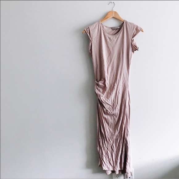 Allsaints Light Pink Gamma Midi Dress - Picture 3 of 6